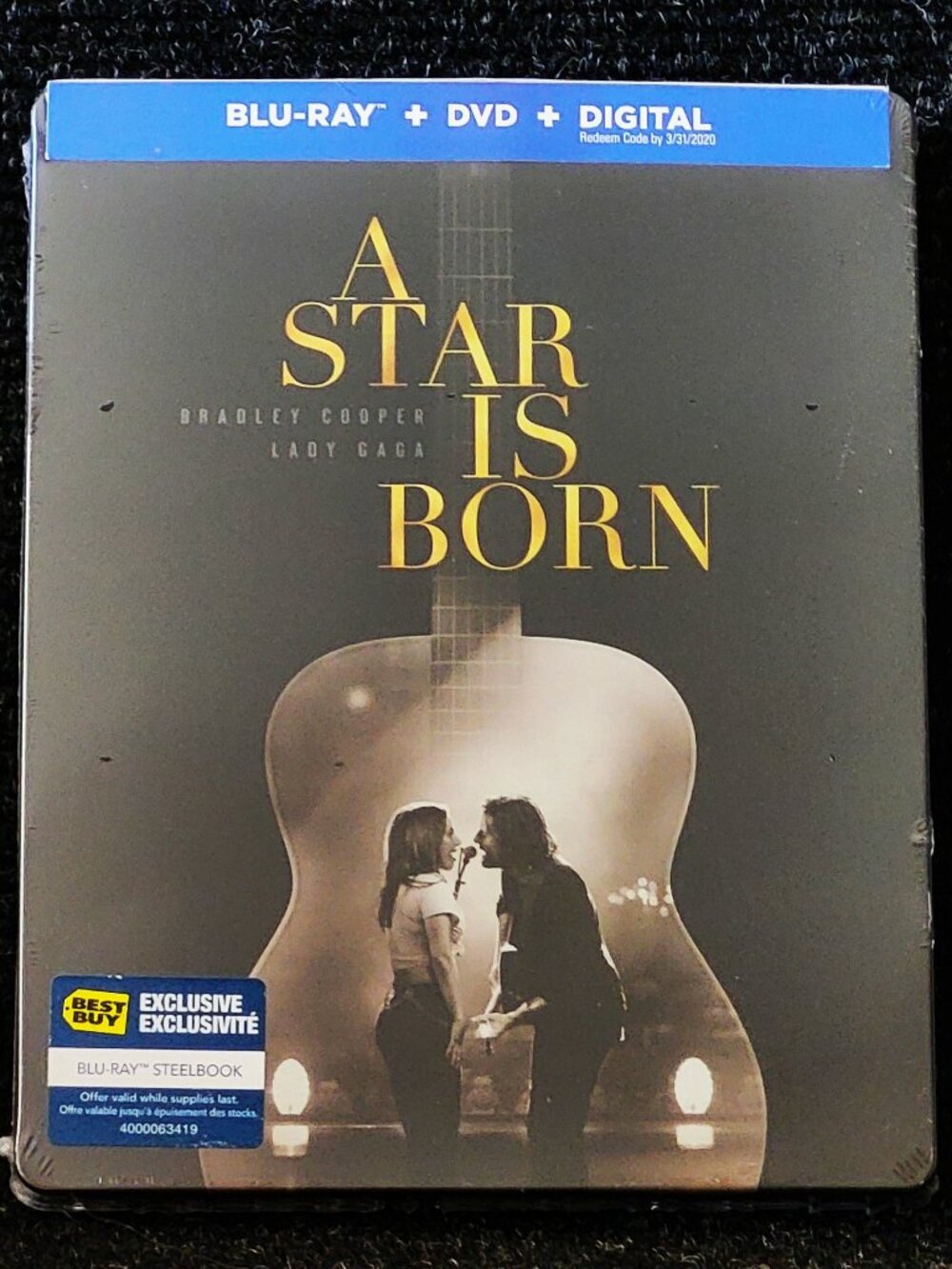 *NEW* A STAR IS BORN Blu-ray + DVD Steelbook Canadian Lady Gaga Bradley Cooper